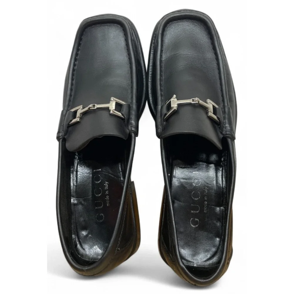 Vintage Gucci Horsebit Loafers Black 8 D